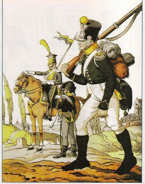 Garde nationale de Strasbourg en 1815 d'après Job.