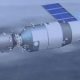 La capsule spatiale habitée Shenzhou-10 accosté avec le laboratoire spatial Tiangong-1, le 13 Juin 2013