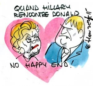 dessin politique hillary clinton donald trump